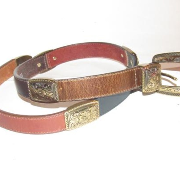 Brighton Leather in Teal Blue Burgundy Orange Tan main image 5
